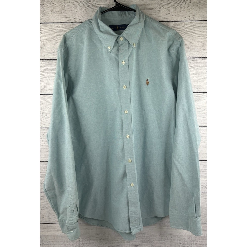 Polo Ralph Lauren Classic Fit Oxford Shirt Mens XL Button‎ Up Aegean Blue